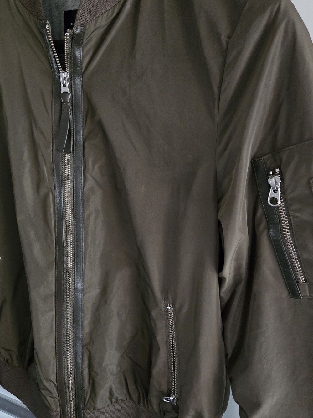 Mackage Aritzia Cara Khaki Bomber Jacket, Green Pilot Military Army Y2K - Picture 7 of 17